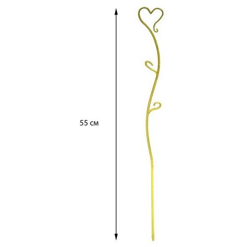 Поддержка для орхидей, h = 55 см, пластик, цвет микс, «Сердце»