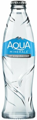 Вода негазированная питьевая AQUA MINERALE 0,26 л, стеклянная бутылка, 27414, 12 штук