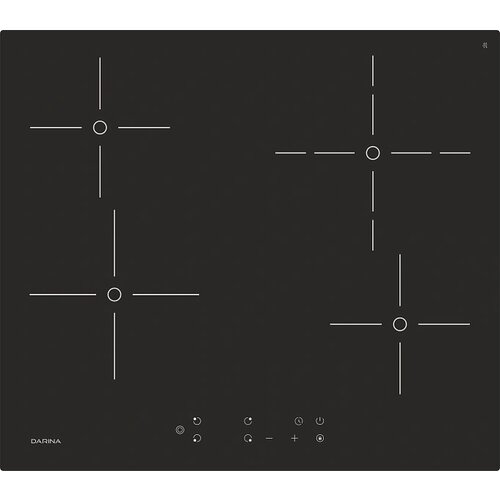 Электрическая варочная панель DARINA PL E326 B, цвет панели черный, цвет рамки черный поверхность электрическая darina pl e326 b 4 конфорки стеклокерамика