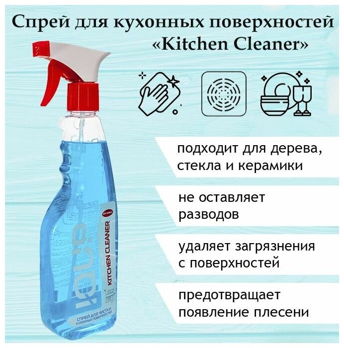 Спрей для чистки кухонных поверхностей IQUP Spray (синий)