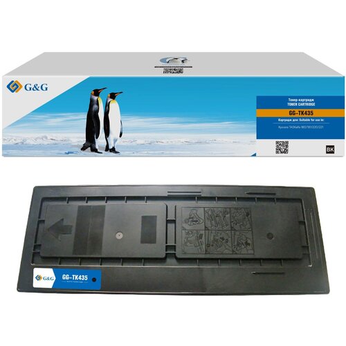 Картридж лазерный G&G GG-TK435 черный (15000стр.) для Kyocera Mita TASKalfa 180/181/220/221