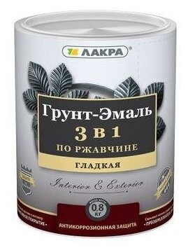 фото Эмаль 3в1 Лакра серая 0_8кг