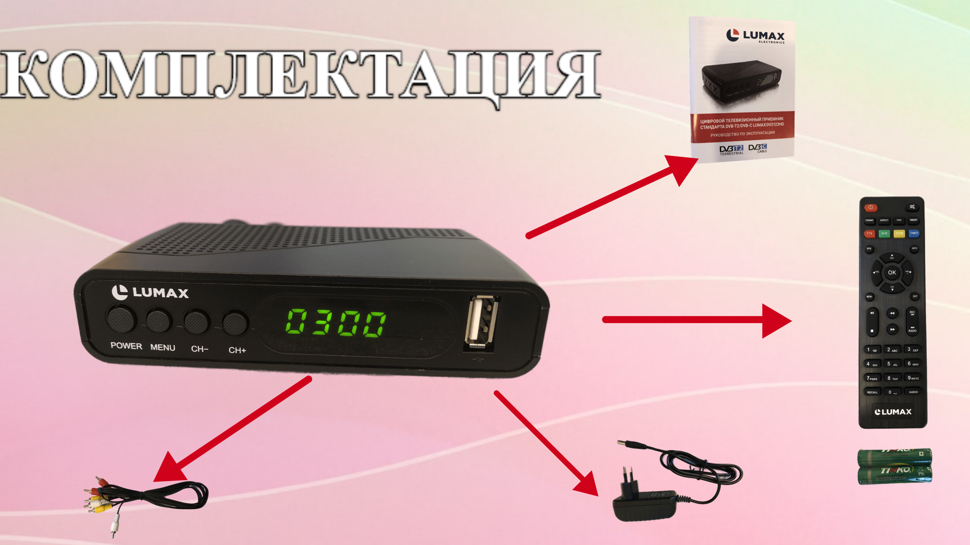Приставка цифровая LUMAX DV2123HD Эфирный ТВ приемник TV-тюнер