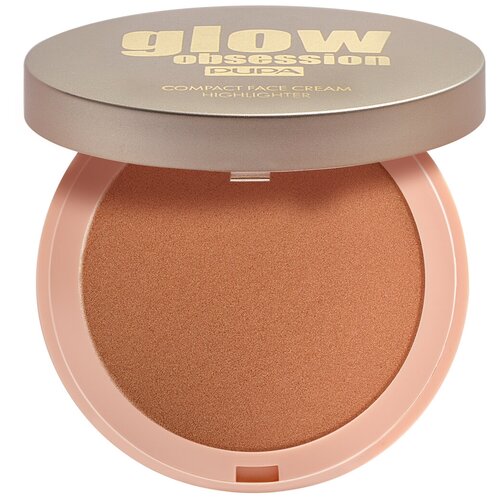 Pupa Хайлайтер Glow Obsession Compact Face Cream Highlighter, 003 copper компактный хайлайтер glow obsession тон 002 розово золотой pupa glow obsession compact highlighter 6 г