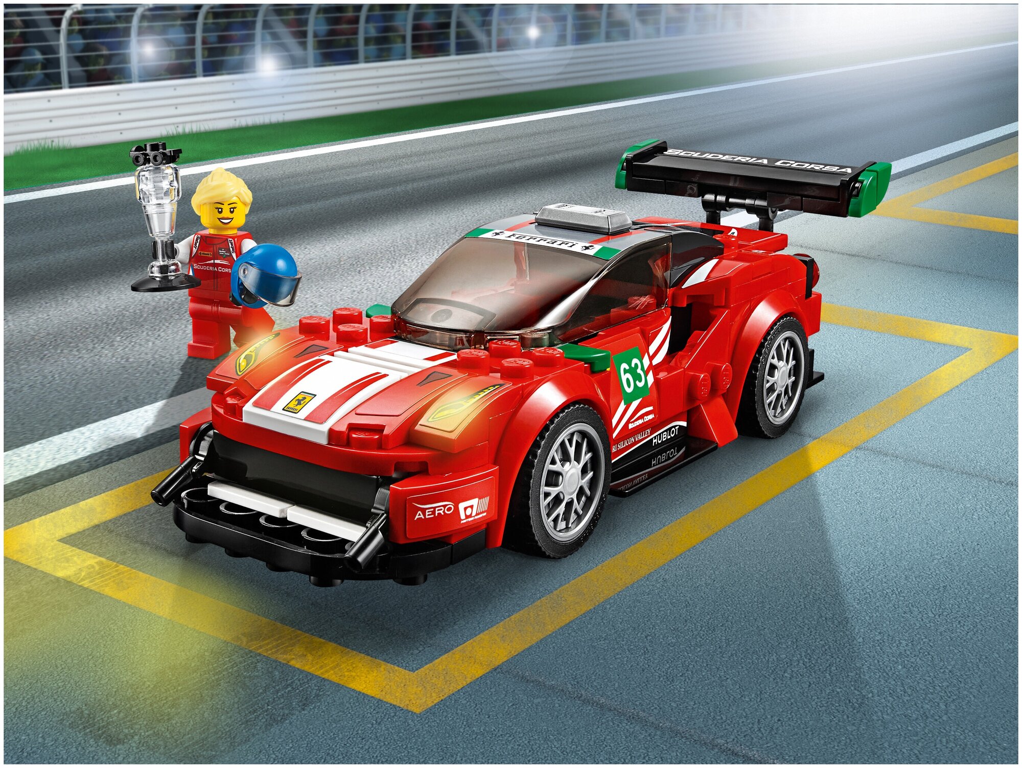 Конструктор LEGO Speed Champions Ferrari 488 GT3 Scuderia Corsa, 179 деталей (75886) - фото №12