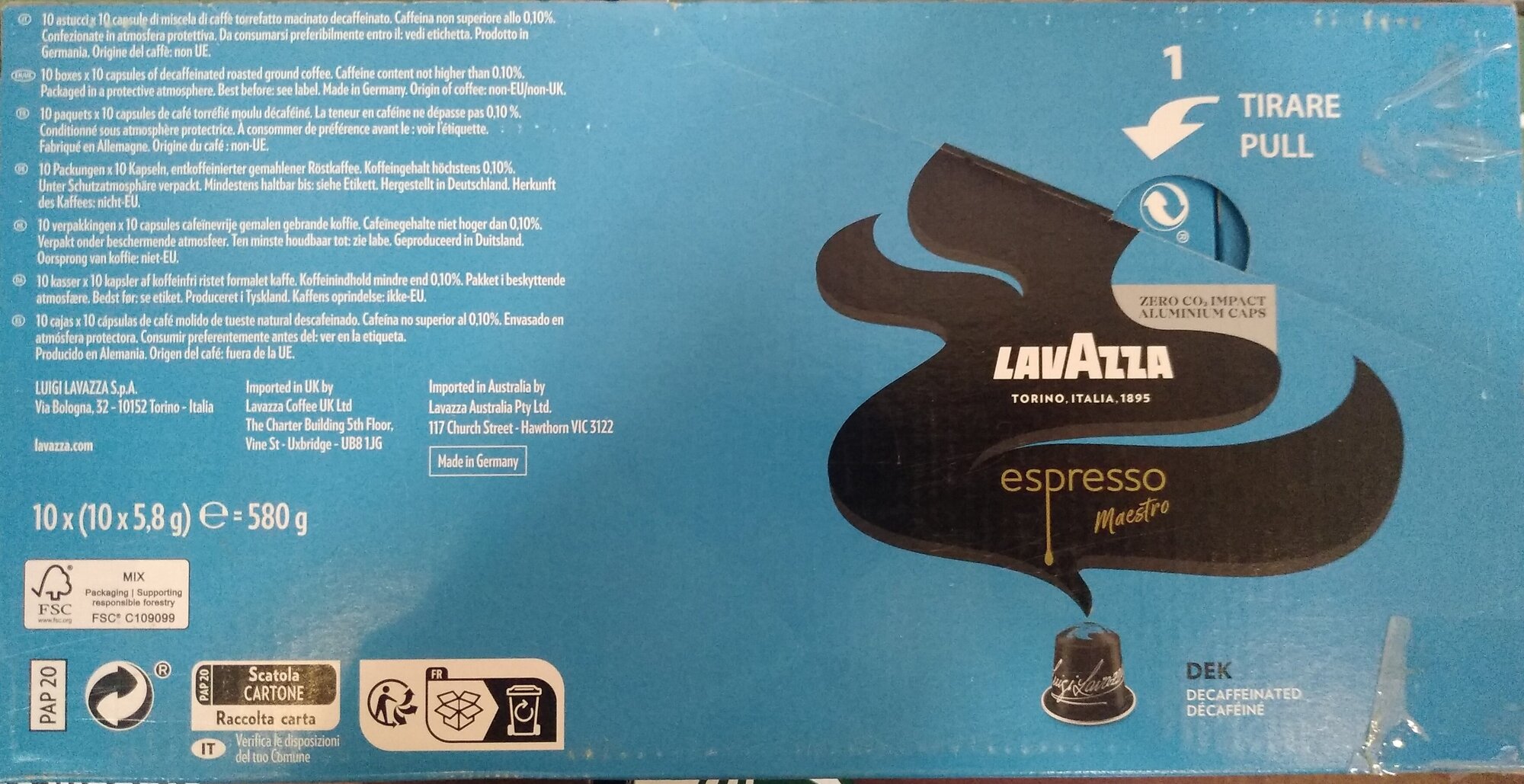 Кофе в капсулах Lavazza Espresso Maestro Dek, для Nespresso, 10 кап. в уп. - фотография № 10