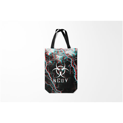 фото Сумка-шоппер / 31х42 см / медицина / ncov glitch коронавирус глитч burnettie
