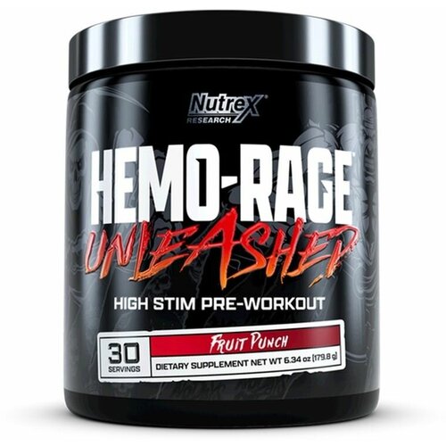 Nutrex, Hemo-Rage Unleashed, 30 порций (Фруктовый пунш) nutrex hemo rage unleashed 180 гр апельсин манго