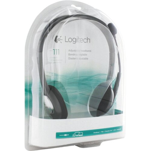 Гарнитура проводная Logitech Stereo Headset H111 (981-000594/981-000593) СВ