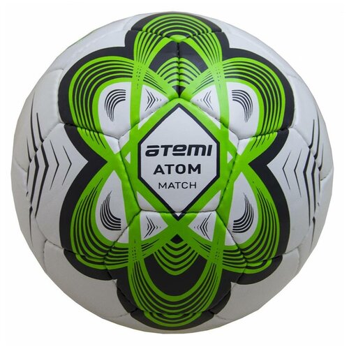 Мяч ATEMI футбольный ATOM, PU, зеленый, размер: 5