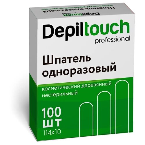 Depiltouch Шпатель деревянный нестерильный 114*10мм 113 г 100 шт. шпатель для депиляции одноразовый деревянный 114х10мм 100 шт