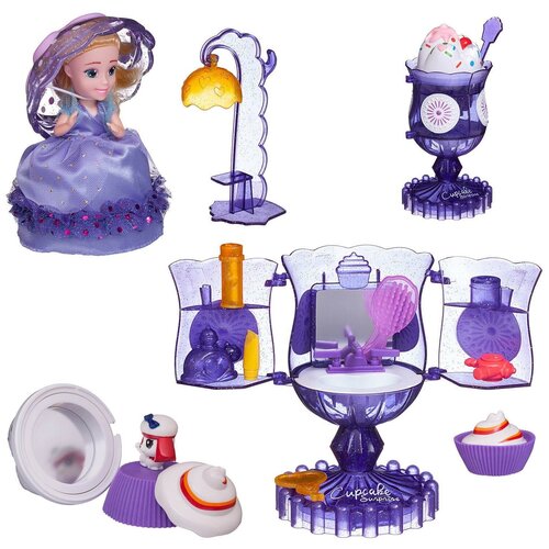 Набор c Куколкой - кексом и питомцем Туалетный столик, цвет фиолетовый 1140/фиолетовый набор c куколкой кексом и питомцем туалетный столик цвет розовый