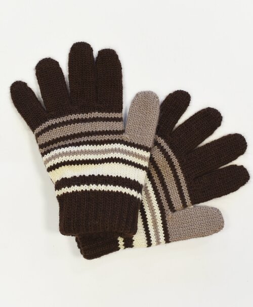 Перчатки Margot Bis, размер 12, коричневый