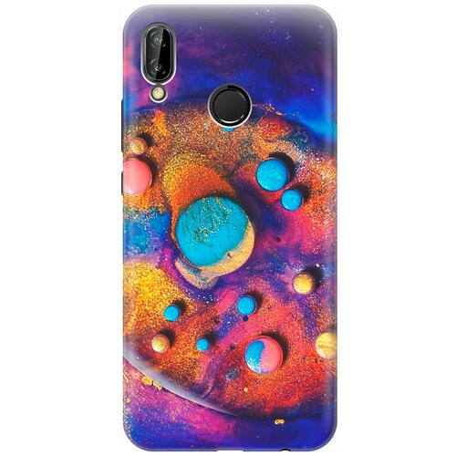 фото Re:pa накладка transparent для huawei p20 lite с принтом "красочные капли"