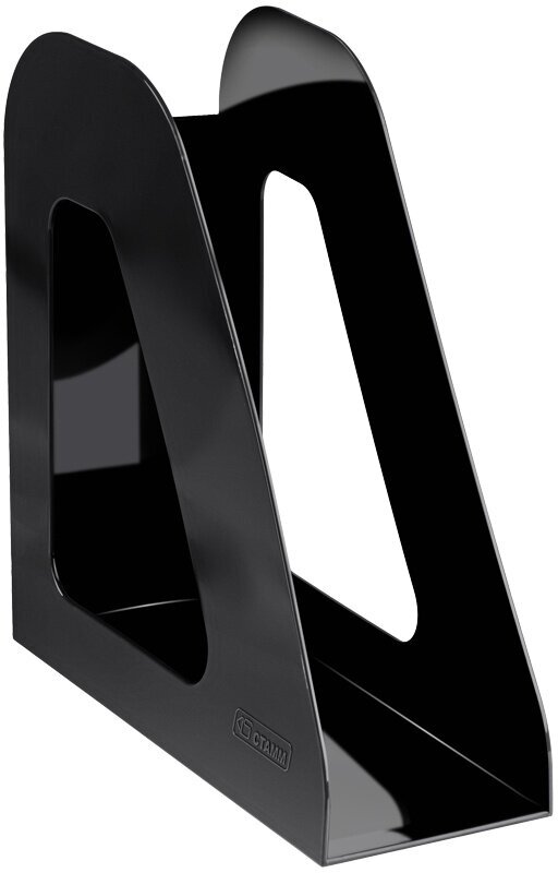Лоток для бумаг СТАММ вертикальный, "Фаворит", ширина 90 мм, черный (ЛТ705)