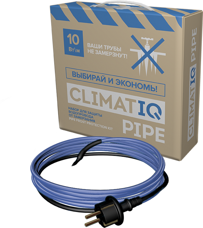 Набор для защиты водопровода от замерзания CLIMATIQ PIPE 10 м