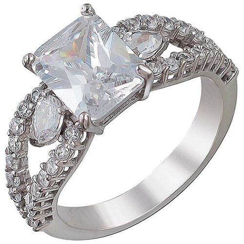 фото Эстет кольцо с 35 фианитами из серебра 01к1511429, размер 17