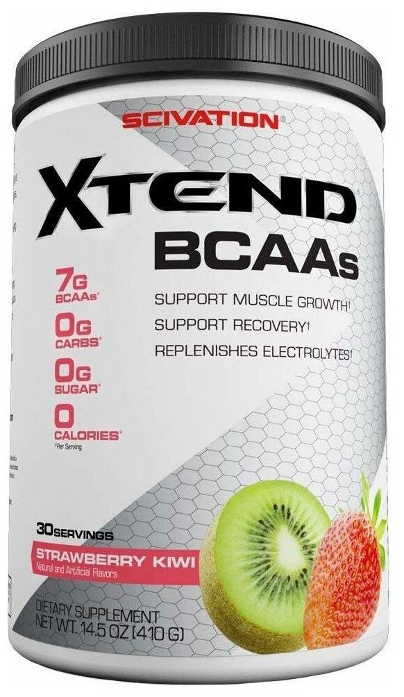 Аминокислотный комплекс Scivation Xtend BCAAs, клубника-киви, 431 гр.