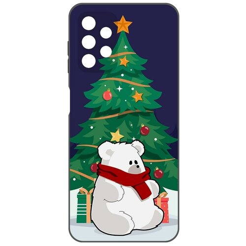 Чехол-накладка Krutoff Soft Case Медвежонок для Samsung Galaxy A13s (A137) черный