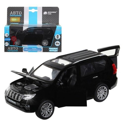 Машина металлическая Land Cruiser Prado 1:32, свет и звук, открываются двери, капот и багаж, инерция