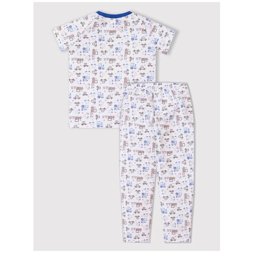 фото 2850715 пижама: футболка, брюки "sleepy child", котмаркот, размер 122, состав: 100% хлопок, цвет белый kotmarkot