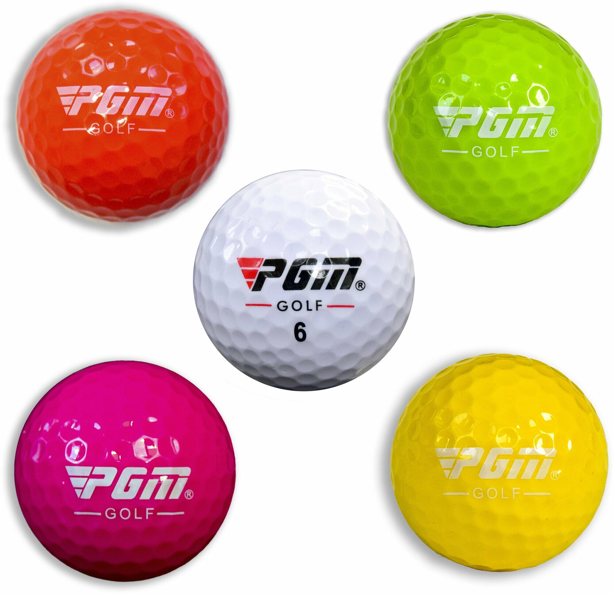 Мячи для гольфа PGM, 5 штук разных цветов