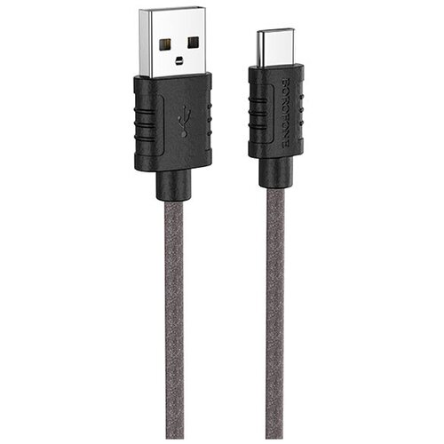 Кабель USB - Type-C Borofone BX52 Airy, 1.0м, круглый, 3.0A, силикон, цвет: черный аксессуар borofone bv13 usb type c 3 5 aux white