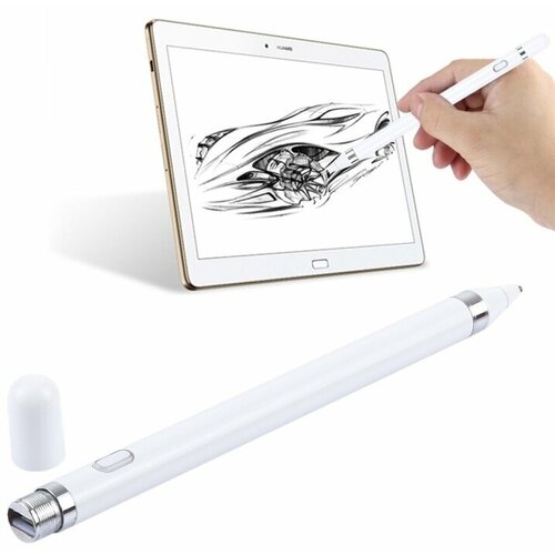 Активный стилус с тонким наконечником для смартфонов и планшетов с емкостными дисплеями White 2190₽