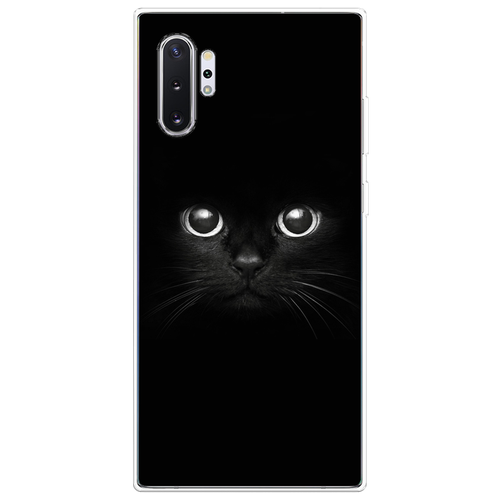 Силиконовый чехол на Samsung Galaxy Note 10 + / Самсунг Гэлакси Нот 10 Плюс Взгляд черной кошки