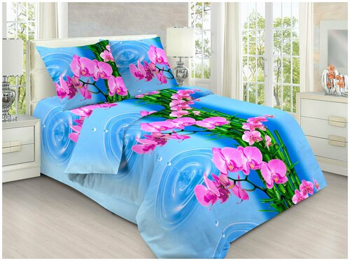 Комплект постельного белья Ясон-текс Орхидея 1,5 спальный, Бязь, наволочки 70x70