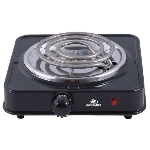 Электроплитка 1 конф спираль черная 1кВт 230В DO-2205B Добрыня 112 129000₽