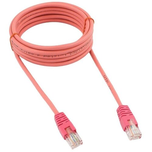 Сетевой кабель Gembird Cablexpert UTP cat.5e 3m Pink PP12-3M/RO розетка gembird rj 45 cat 5e внешняя ncac smb1