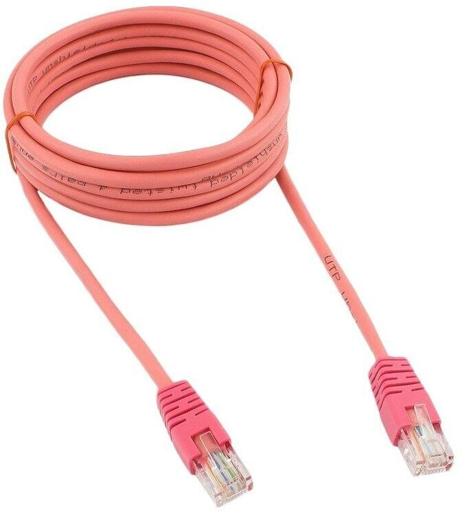 Сетевой кабель Gembird Cablexpert UTP cat.5e 3m Pink PP12-3M/RO