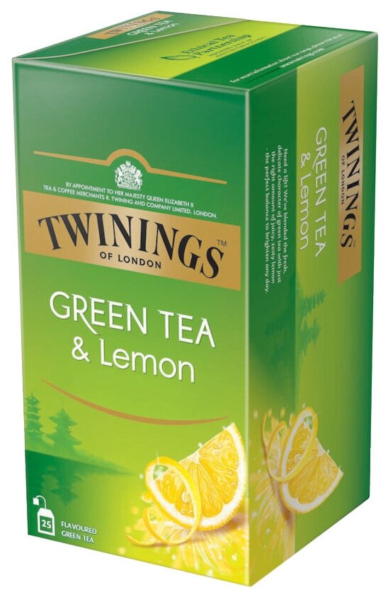 Twinings Green Tea Lemon 2г x 25 пак чай зеленый с лимоном (173159) - фотография № 2