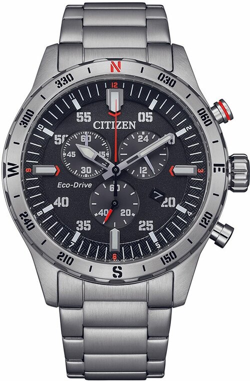 Наручные часы CITIZEN Eco-Drive AT2520-89E, черный, серебряный