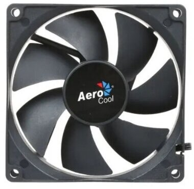Вентилятор для корпуса Aerocool Force 9 black (90x90x25mm. 3pin+4pin. 1200 об/мин. 25.9dB) (4718009157958)