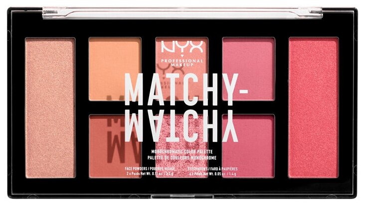 NYX professional makeup Палетка теней Matchy-Matchy Monochromatic Color Palette 02 melon