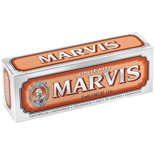 Зубная паста Marvis Ginger Mint, 25 мл, 25 г зубная паста marvis ginger mint имбирь и мята 25 мл