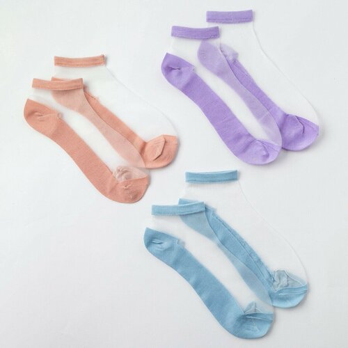 Носки Minaku, размер 21/25, розовый, фиолетовый, голубой, оранжевый