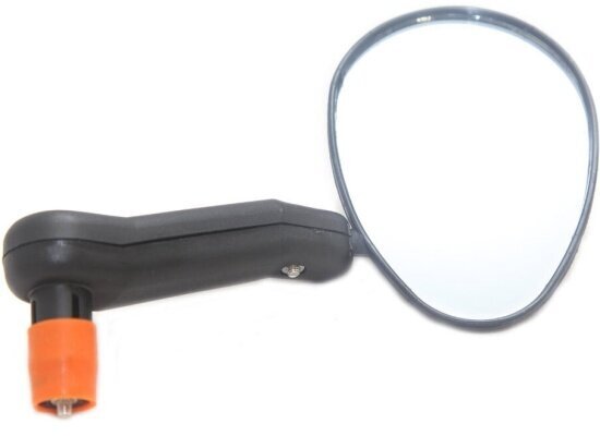 Зеркало заднего вида Trix DX-222L, левое, крепление в торец руля, плоское, одна плоскость регулировки, 110х80мм, пластик, черное