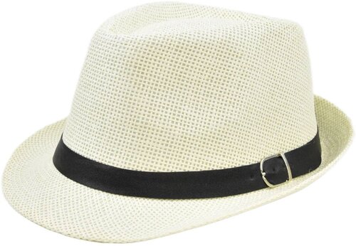 Шляпа , размер 58, белый, бежевый