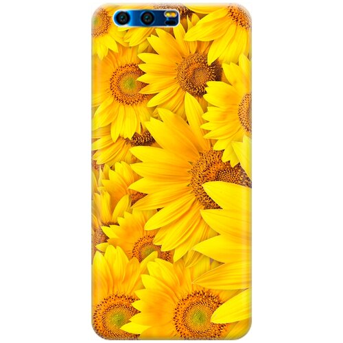 фото Силиконовый чехол на honor 9 / хонор 9 с принтом "море подсолнухов" gosso