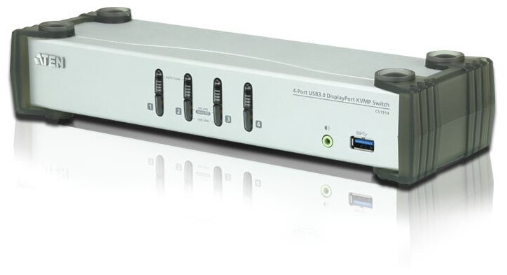 ATEN 4-Port USB 3.0 DisplayPort KVMP™ Switch (Cables included)