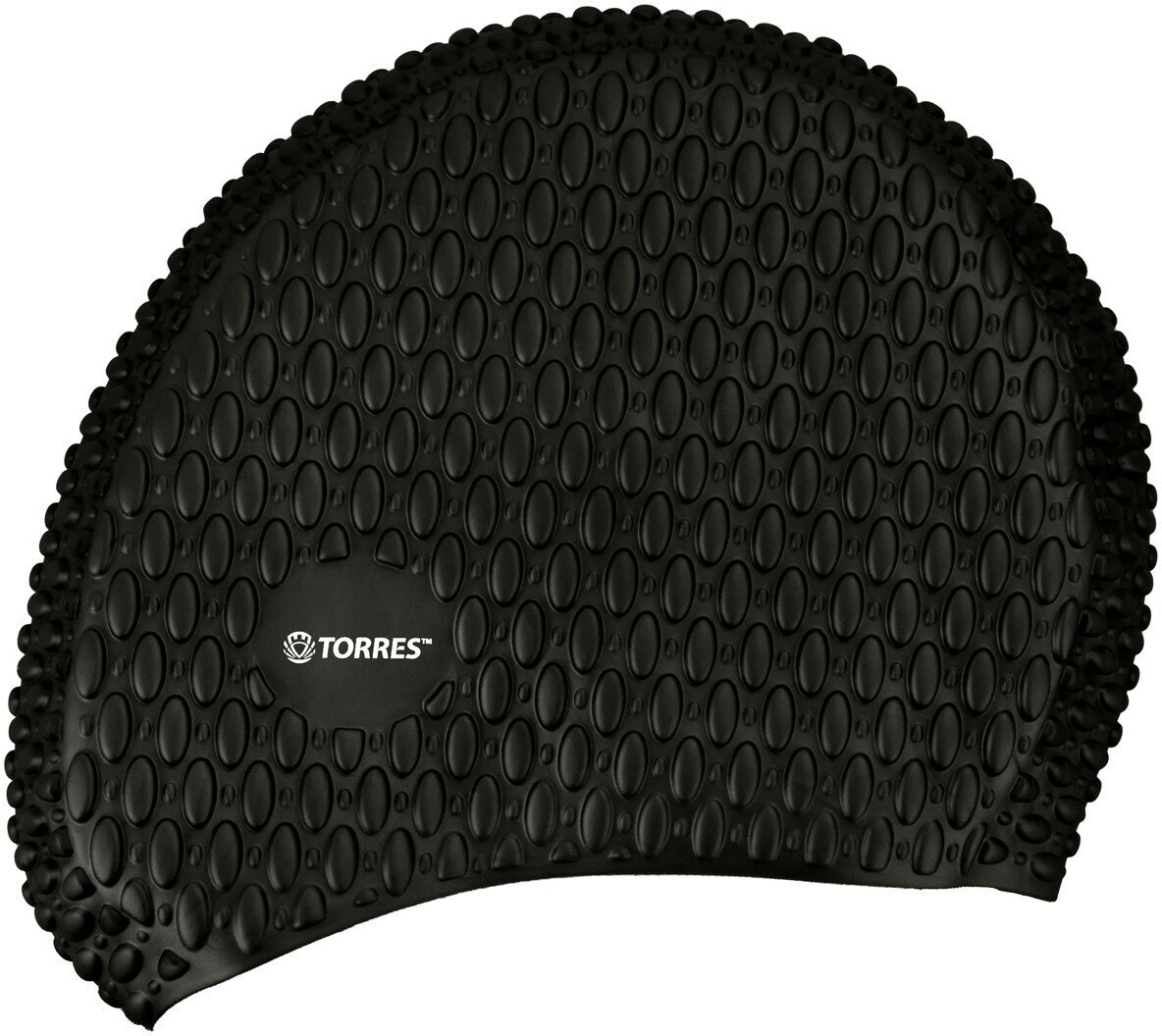 Шапочка для плавания TORRES Bobbles, SW-12204BK, черный, силикон