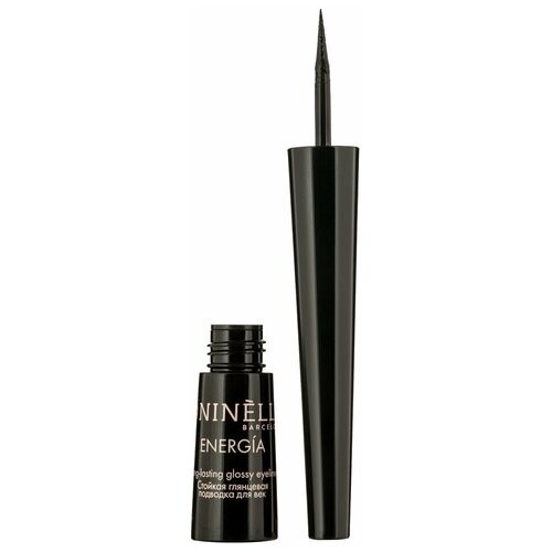 Ninelle Стойкая глянцевая подводка для век Energia Long Lasting Glossy Eyeliner, оттенок 401 черный