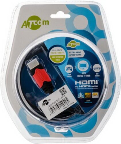 Кабель Atcom HDMI (AT4944) 3 м (Red/Gold), блистер