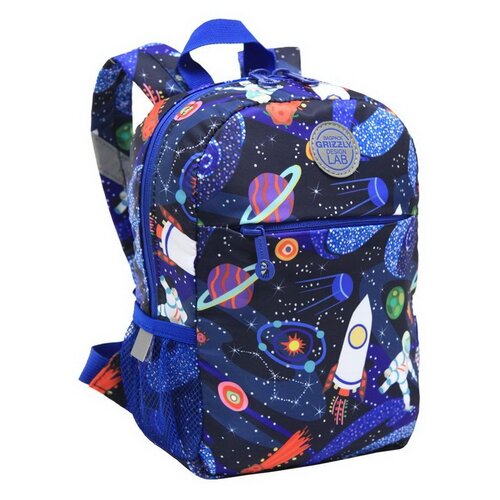 фото Grizzly рюкзак rk-177-1, черный/синий