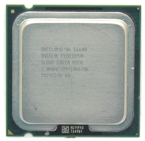 Процессор Intel Pentium E6600 LGA775 2 x 3067 МГц