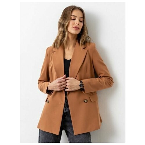Пиджак VIAVILLE, размер 44, коричневый пиджак oxilife размер 44 коричневый