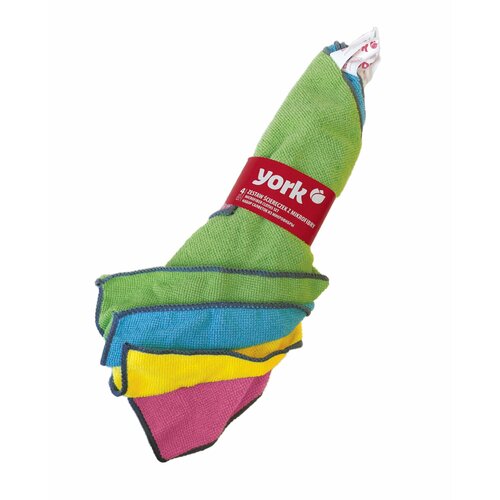 York Салфетки из микрофибры, 4 штуки в упаковке/